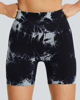 Scrunch Butt Lifting High Waisted Tie Dye Workout Shorts for Women